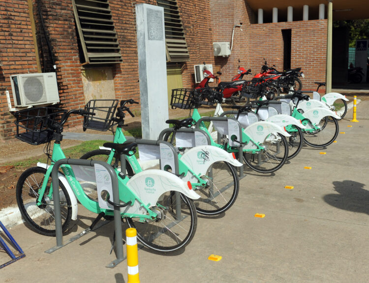 Los santafesinos eligen las bicicletas públicas.